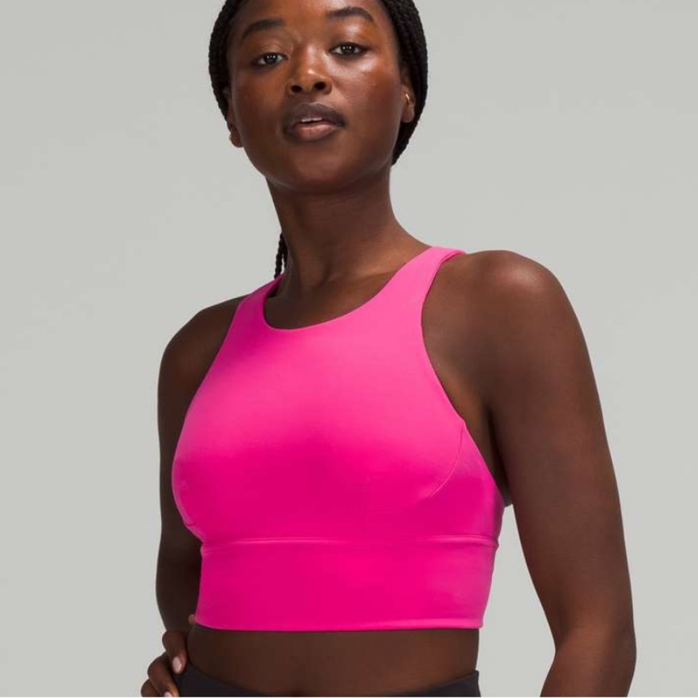 Lululemon Wunder Train Longline Bra Sonic Pink Size 8